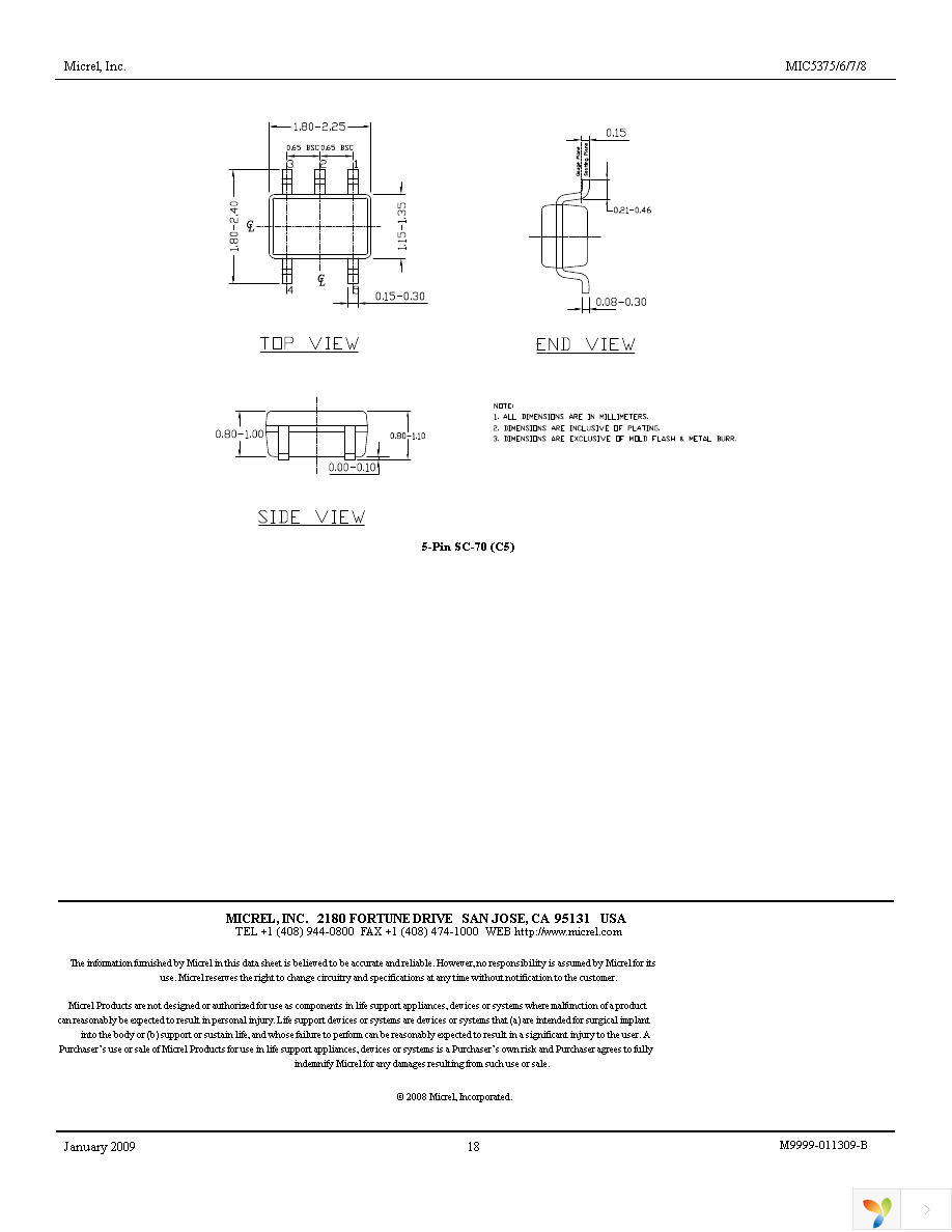 MIC5377YC5 TR Page 18